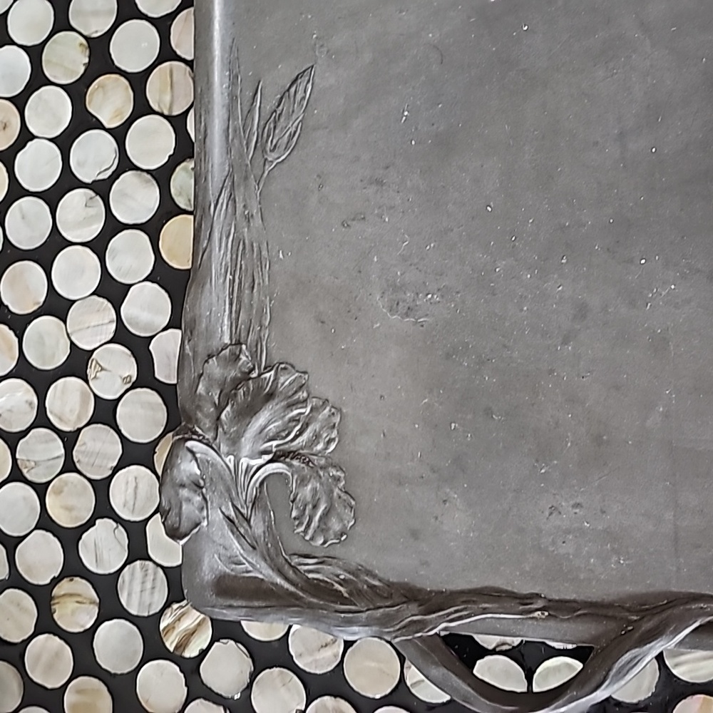 Antique Art Nouveau KAYSERZINN Pewter Tray - Picture 5 of 8